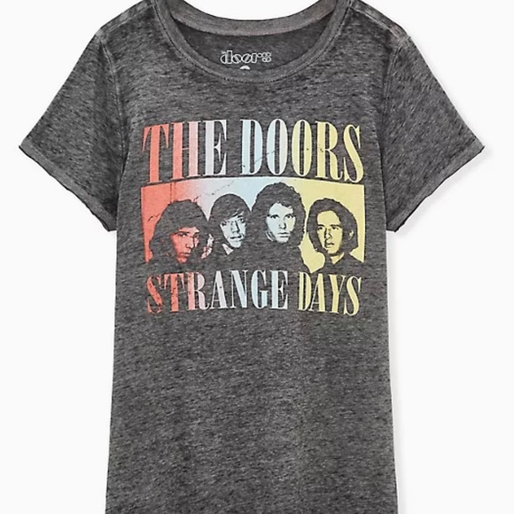 EUC Torrid The Doors Strange Days Burnout Crew Tee Torrid Sz 00 US M/L - Picture 3 of 6
